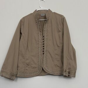 Chico's Classic Beige Utility Jacket